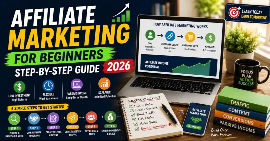 Affiliate Marketing for Beginners (Step-by-Step Guide 2026)